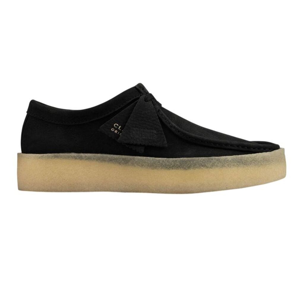 Clarks Originals Mens Wallabee Cup Leather Moc Toe Boat Shoes / Black